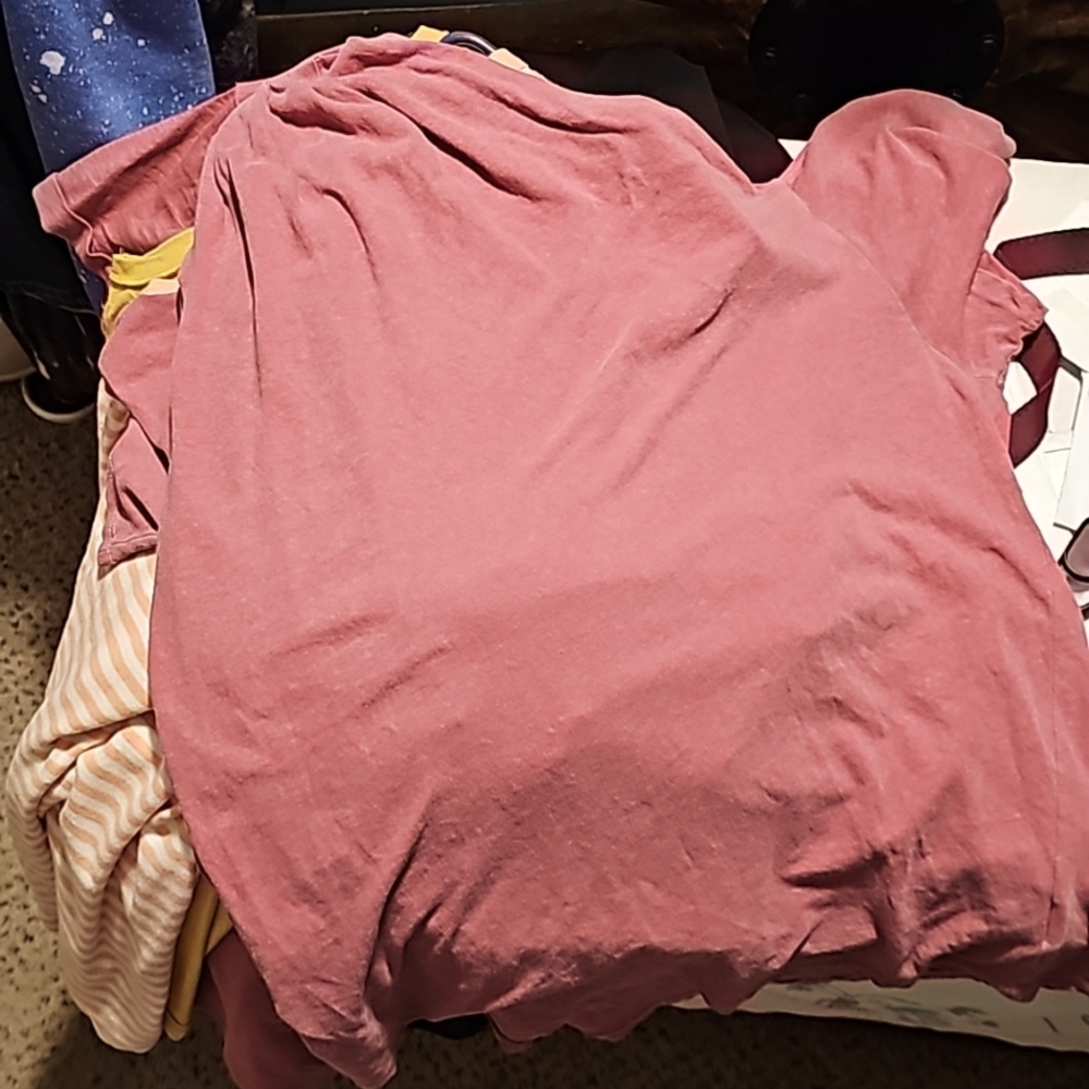Dark pink color LA Made size large off the shoulder top